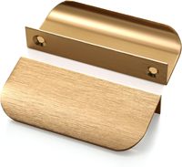 Poignées de meuble réglables et durables BOKE en or satiné pour tiroirs de cuisine, chambre et villa, 3,15 pouces