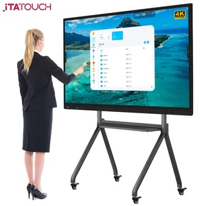 Wholesale 55/65/75/86/98 Inch QLED 4K Infrared Touch 20/40 Points Senses Intelligent Interactive Flat Panel Meeting Room - Product Image 1