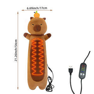 Mới đến siêu mềm <span class=keywords><strong>USB</strong></span> điện nước nóng capybara cơ thể gối sang trọng dài ấm Đệm Thú nhồi bông búp bê thoải mái di động - Product Image 2