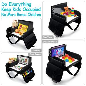 Plateau de voyage pour enfants avec tableau effaçable à sec, plateau de siège auto pour manger et jouer, plateaux de table pour siège auto pour tout-petits - Product Image 4