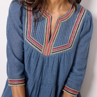 2025 vente en gros couleur personnalisée coton Denim Mini été Jean robes pour dames