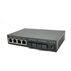 Conmutador Ethernet industrial PoE de 4 puertos, conmutador óptico Gigabit poe de 10/100/1000 M, IEEE 802.3af - Product Image 3
