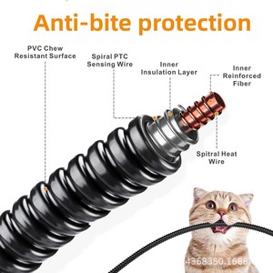 Coperta di riscaldamento elettrica resistente ai graffi impermeabile del produttore per cani grandi e piccoli gatti a temperatura costante invernale - Product Image 3