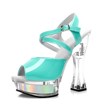 Chaussures de travail élégantes rétro à talons hauts de 5 pouces en cuir verni PU brillant pour les strip-teaseuses exotiques