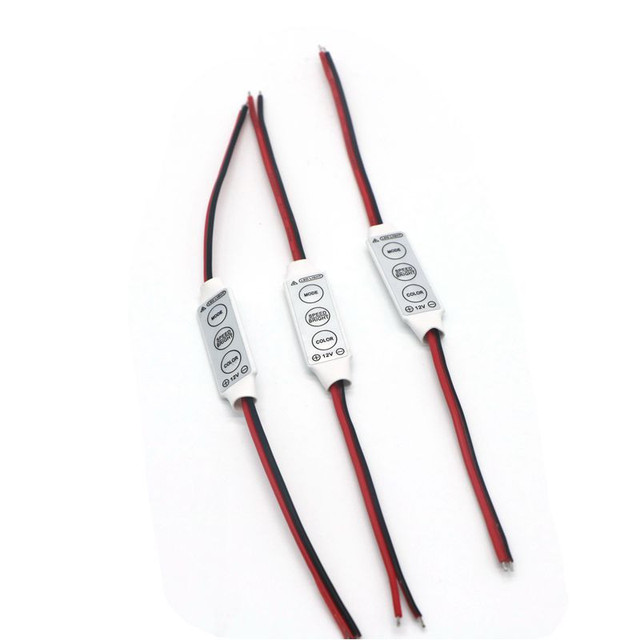 DC 5V-12V-24V 12A 3Keys Mini LED RGB Controller Dimmer Driver for RGB 5050/3528/2835 SMD LED Strip Lights
