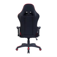 Chaise de Gamer Pivotante Extensible en Cuir PU Rouge au Design Moderne avec Structure en Acier