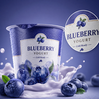 Etiquetas Adhesivas para Yogur de Superficie Húmeda para Almacenamiento en Frío, Resistentes al Agua, Adhesión a Baja Temperatura, Pegatinas Personalizadas, Precio de Fábrica, 1 Unidad MOQ