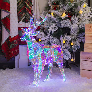 Set Regalo Decorazioni Natalizie per Feste con Renna Luminosa a LED Effetto Cristallo Colore Fantasia 2025, Cervo Luminoso a Luce LED - Product Image 3