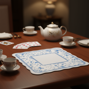 Tapis de Mahjong carré Chinoiserie en caoutchouc antidérapant pour jeux de table, soirées poker et décoration intérieure 202503248952 - Product Image 2