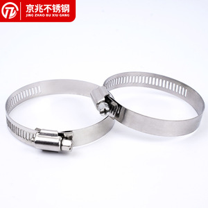 แคลมป์รัดท่อสแตนเลส 304 ยี่ห้อ Jingzhao แบบอเมริกัน ปรับขนาดได้ สำหรับท่อน้ำและท่อระบายอากาศ - Product Image 2