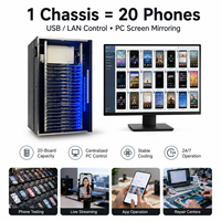 USB Hub Phone Farm Otomatisasi Media Sosial Multi-Akun untuk Tugas Otomatis Pertumbuhan Media Sosial Kontrol Massal Android
