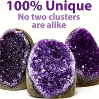 Vente en gros de géodes d'améthyste naturelle violet foncé, grappe de cristaux, géode d'améthyste brillante, produit premium