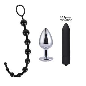 BDSM Set Kits Bondage Gear Esposas Pezón Abrazaderas Látigo Nalgadas Anal Plug Ring Vibrador Adulto SM Juguetes sexuales para Mujeres Hombres - Product Image 2