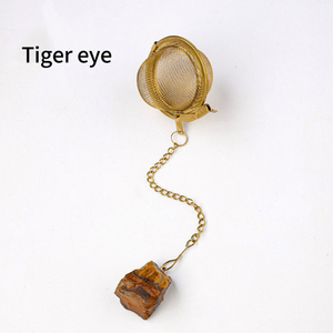 Atacado Natural Cristal Chá Coador De Malha De Aço Inoxidável Artesanato De Cura Energia Pedra Para O Presente - Product Image 5