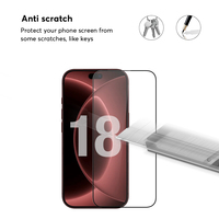 Protection d'écran en verre trempé premium anti-choc 9H à couverture intégrale pour iPhone 18 Pro