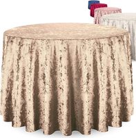 120 ''Nappes de banquet Nappe ronde en velours écrasé solide de luxe pour table à manger pour la fête de mariage