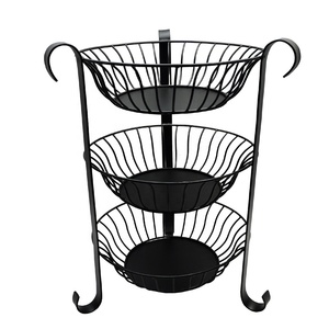 Iron Handmade Rectangle Wire Basket Stackable Eco-Friendly Kitchen <b>Storage</b> Buckle Design <b>Fruit</b> Vegetable <b>Storage</b> Use Home Hotel - Product Image 6