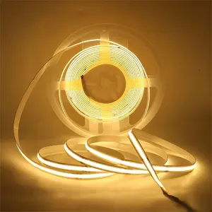 4mm DC 5V 컬러 USB COB LED 스트립 조명 컴퓨터 PC 장식 캐비닛 480LED 레드 화이트 LED 테이프 리본 배터리 전원