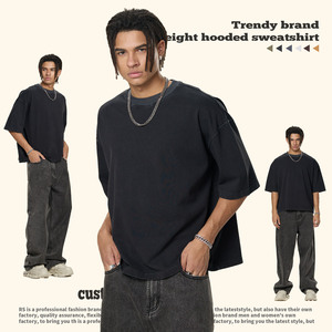 LPMX品牌厂家直销价100%纯棉260克透气防缩环保速干正装黑白灰 - Product Image 5