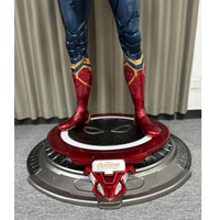Fibre de verre grandeur nature spiderman statues personnage de film d'action super-héros sculpture marvel résine artisanat moule pour la décoration