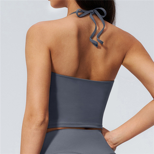 Nouveau débardeur de sport pour femme, effet crème, avec bretelles, col en U, dos élégant, amincissant, pour le yoga, le fitness et le Pilates - Product Image 5