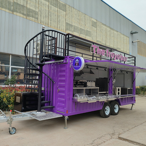 Conteneur à double étage sur roues, extérieur, 19 pieds, bar, restaurant, semi-remorque de <span class=keywords><strong>camion</strong></span> de nourriture - Product Image 1
