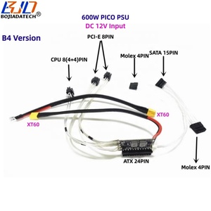 Module d'alimentation PICO PSU 600W de sortie DC 12V avec entrée XT60 et 2 connecteurs <span class=keywords><strong>PCI</strong></span>-E 8 broches pour mini PC, boîtier d'ordinateur et carte graphique - Product Image 4