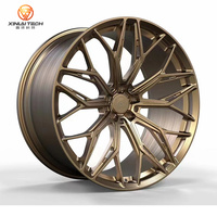 Ruedas Forjadas Monobloque XINLAI Personalizadas en Oro Champán, Malla Angular, Cóncavas Profundas, de 18-28 Pulgadas, 5x114.3, 5x112, 5x120 para BMW y Audi