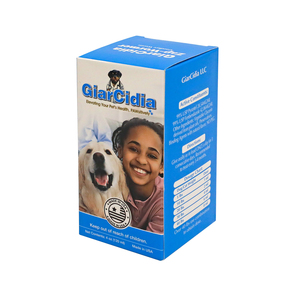 Boîte en carton à couvercle rabattable, impression couleur bleu et blanc, pour emballage de produit <span class=keywords><strong>vétérinaire</strong></span> liquide <span class=keywords><strong>vermifuge</strong></span> pour chats et chiens. - Product Image 6