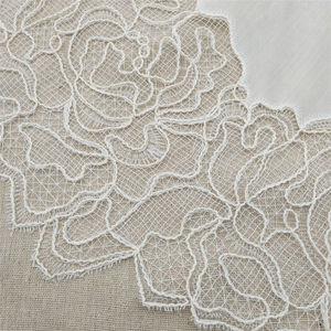 <b>White</b> Cotton fabric+ Polyester Water-soluble <b>Lace</b> Trim with Embroidery for Garment Accessories Home Decor & Gift - Product Image 4