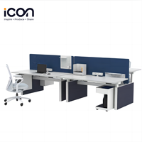 Meubles de bureau modulaires, poste de travail, cubicle, bureau debout réglable en hauteur, bureau électrique motorisé, ensemble de table assis-debout
