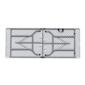 Tavoli Rettangolari Pieghevoli Portatili da Campeggio Esterno Bianchi 180cm 183cm 6ft - Product Image 4