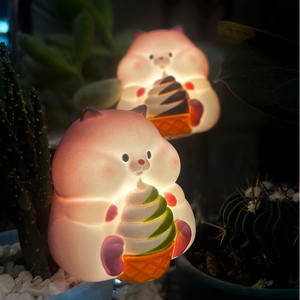 Usine en gros pas cher prix luminescence plastique multicolore veilleuse mignon crème glacée hamster Autre décoration de la maison - Product Image 2