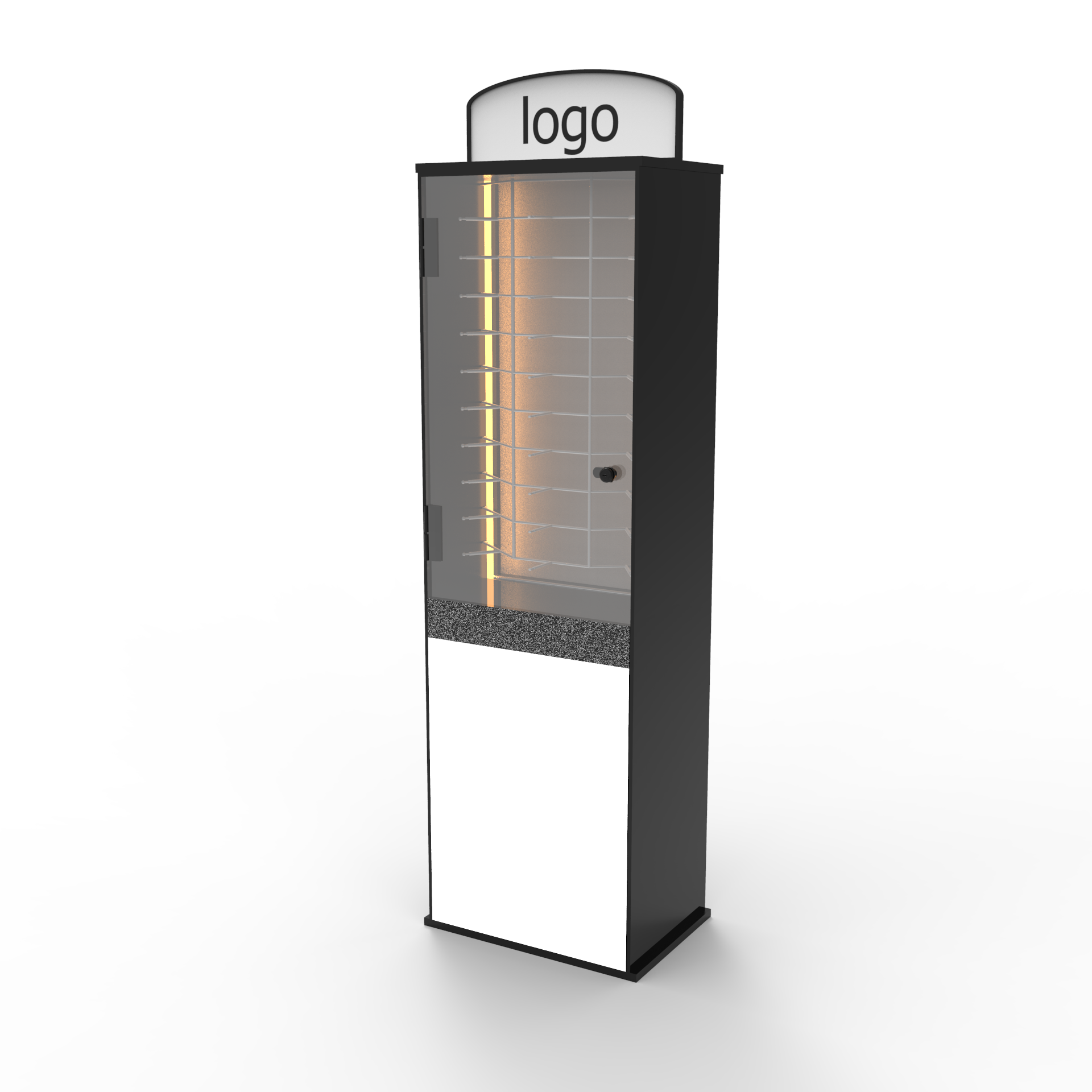 Apache Modern LED Floor Standing Garment Display Rack for Recyclable Acrylic Metal Wood MDF Store for — view 3