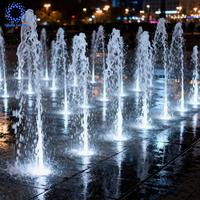 Fuente Seca para Terraza, Fuente de Diseño Moderno Personalizada, de Acero Inoxidable con Luces de Colores, Venta al Por Mayor