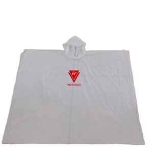 Compostable Biodegradable PLA+PBAT Disposable Rain <b>Poncho</b> <b>for</b> Theme Parks - Product Image 4