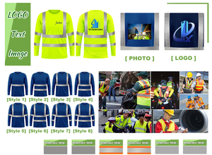 Camisetas de Manga Larga Reflectantes y Transpirables de Poliéster al por Mayor, Camisetas de Alta Visibilidad Aptas para Operaciones de Tráfico Vial - Product Image 2