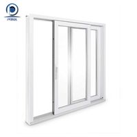Prima House Fenêtre Design Photo Fenêtres Coulissantes en PVC Fenêtre UPVC Inclinable et Tournante Fenêtres Coulissantes en Aluminium à Double Vitrage Blanc