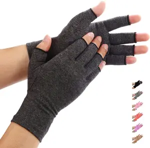 preisgünstige fingerlose graue beheizte Spandex-Drucktherapie Kompressionstherapie Arthritis-Handschuhe zur Schmerzlinderung