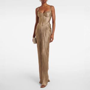 Robes longues moulantes OUDINA, nouvelles robes <span class=keywords><strong>de</strong></span> <span class=keywords><strong>soirée</strong></span> <span class=keywords><strong>vintage</strong></span> élégantes sans manches, couleur unie, pour femmes, robes <span class=keywords><strong>de</strong></span> <span class=keywords><strong>soirée</strong></span> <span class=keywords><strong>de</strong></span> banquet - Product Image 5