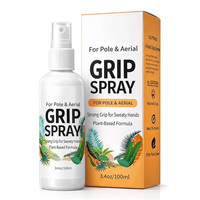 Spray adhérent amélioré pour la danse sur barre, le pole fitness et les soies aériennes, pour mains sèches, 2oz, flacon spray antidérapant
