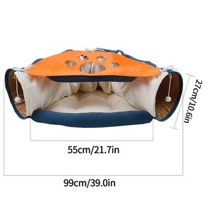 ペット猫トンネルベッド猫ドーナツトンネルインタラクティブ猫のおもちゃ取り外し可能な屋内おもちゃベッド子猫用ボール付き - Product Image 6