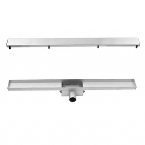 ท่อระบายน้ำพื้นสแตนเลส SUS 304 ขนาด 60x7 ซม. แบบไม่มีกรอบ ผิวขัดเงา สำหรับห้องน้ำ ท่อระบายน้ำแบบเส้นตรง - Product Image 1