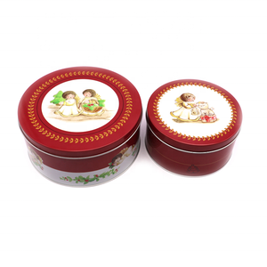 Giáng sinh Cookie hộp thiếc Set <span class=keywords><strong>3</strong></span> kích cỡ trang trí làm tổ container nắp cho kỳ nghỉ xử lý Indulgent tinplate có thể cho thực phẩm lưu trữ - Product Image 4