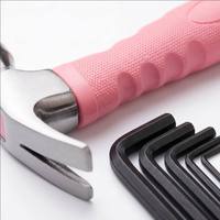 Kit d'outils ménagers 24 pièces avec mètre ruban 2m, pinces, marteau, tournevis, clés hexagonales, étui rigide, garantie OEM 3 ans