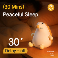 Nouvelle Lampe de Nuit LED en Silicone Hérisson pour Chambre Bébé, Décoration de Bureau, Lampe de Chevet LED pour Fête