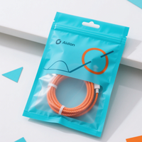 Impression personnalisée de luxe pour les cartes de jeu, câble de données, emballage en plastique PE résistant à l'humidité, sac à fermeture éclair
