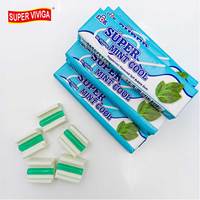 Vente en gros de chewing-gum à la menthe fruitée multicolore super fort et frais, fourré au xylitol, de haute qualité
