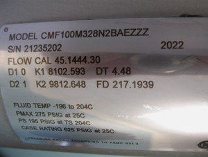 Sensor de Flujo Másico y Densidad Coriolis Micromotion CMF100M CMF100M328N2BAEZZZ - Product Image 2