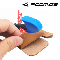 Protection de doigt en cuir de vache véritable ACCMOS pour tir à l'arc, main droite, pour débutants et enfants, accessoire de tir à l'arc